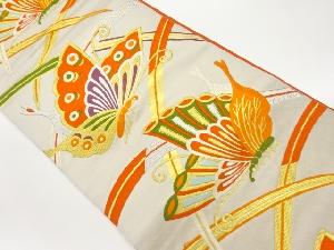 蝶模様織出し袋帯